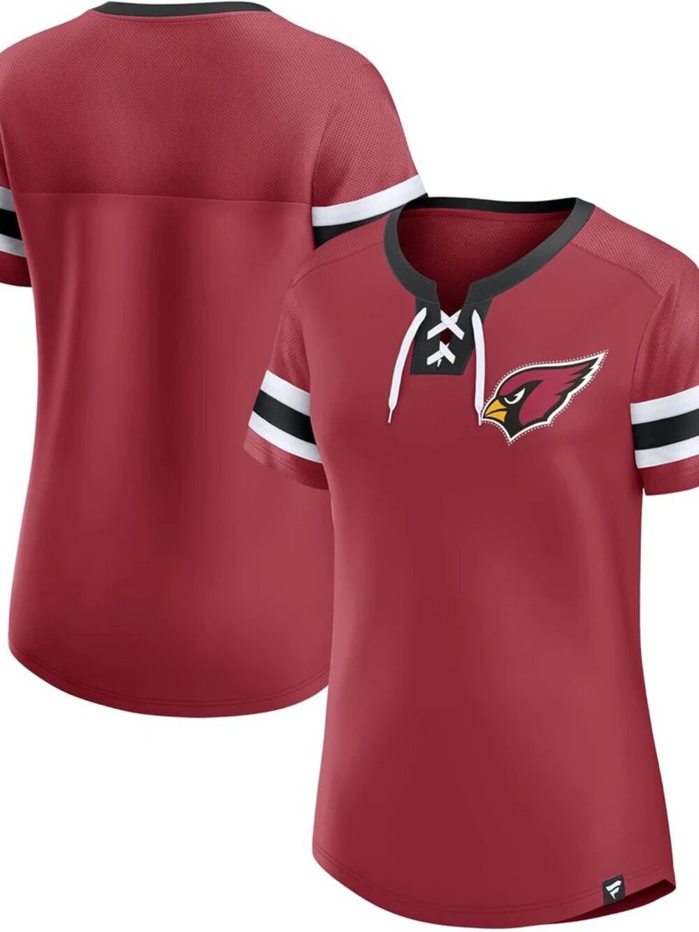 Arizona Cardinals Lace-Up Bling T-Shirt